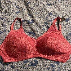 Torrid Lace Bra in Rich Pink